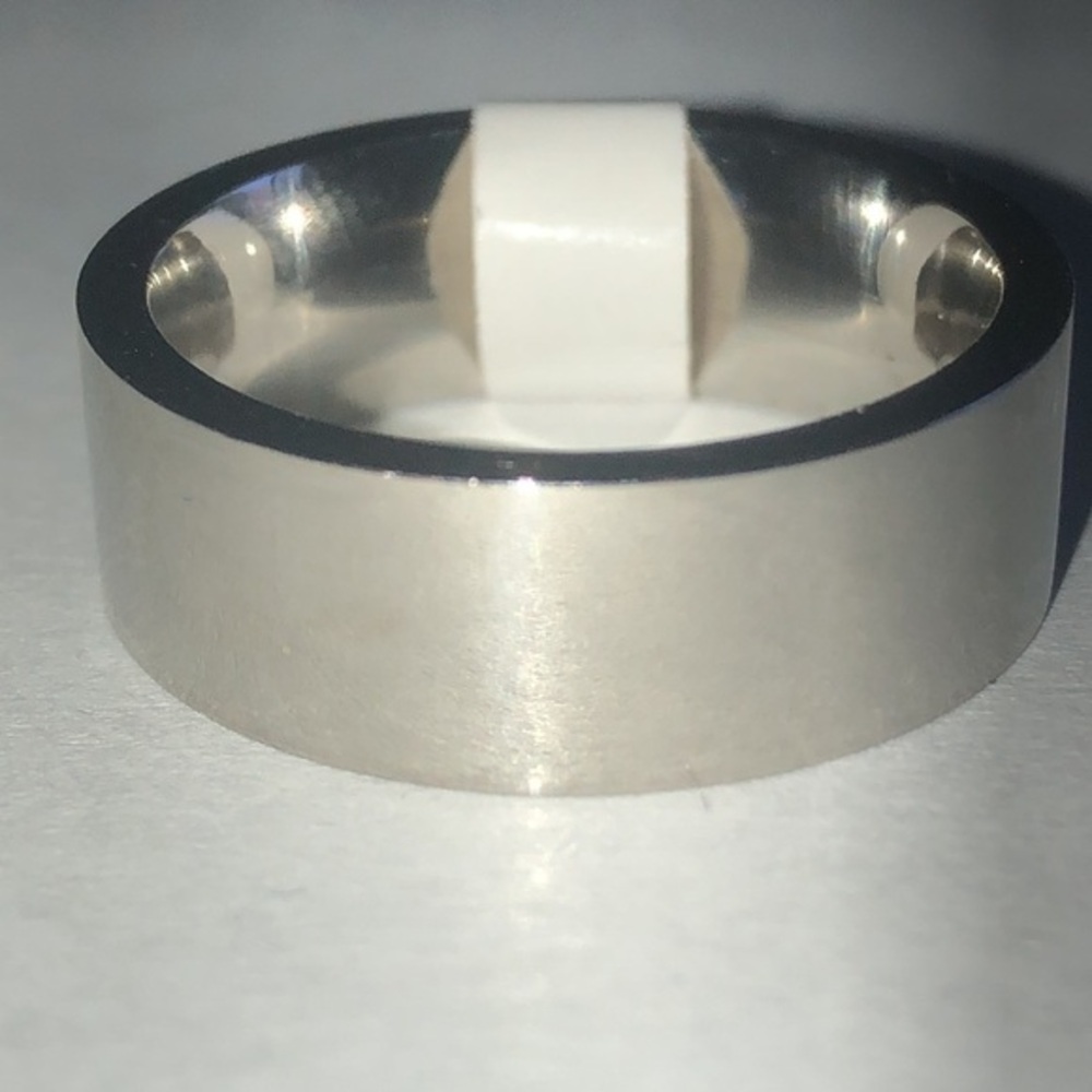 Silver Tone Classic Wedding Band Ring